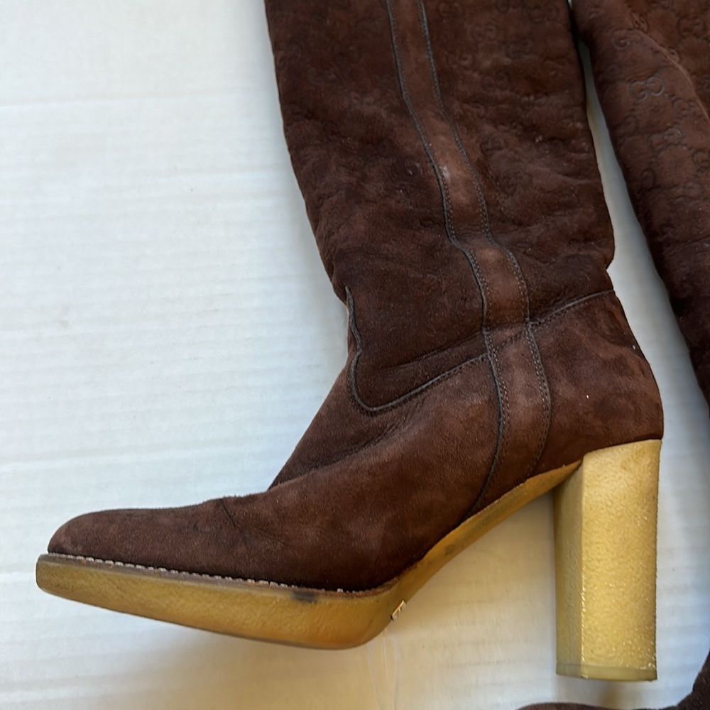 Gucci long winter heeled boots - Picture 8 of 16